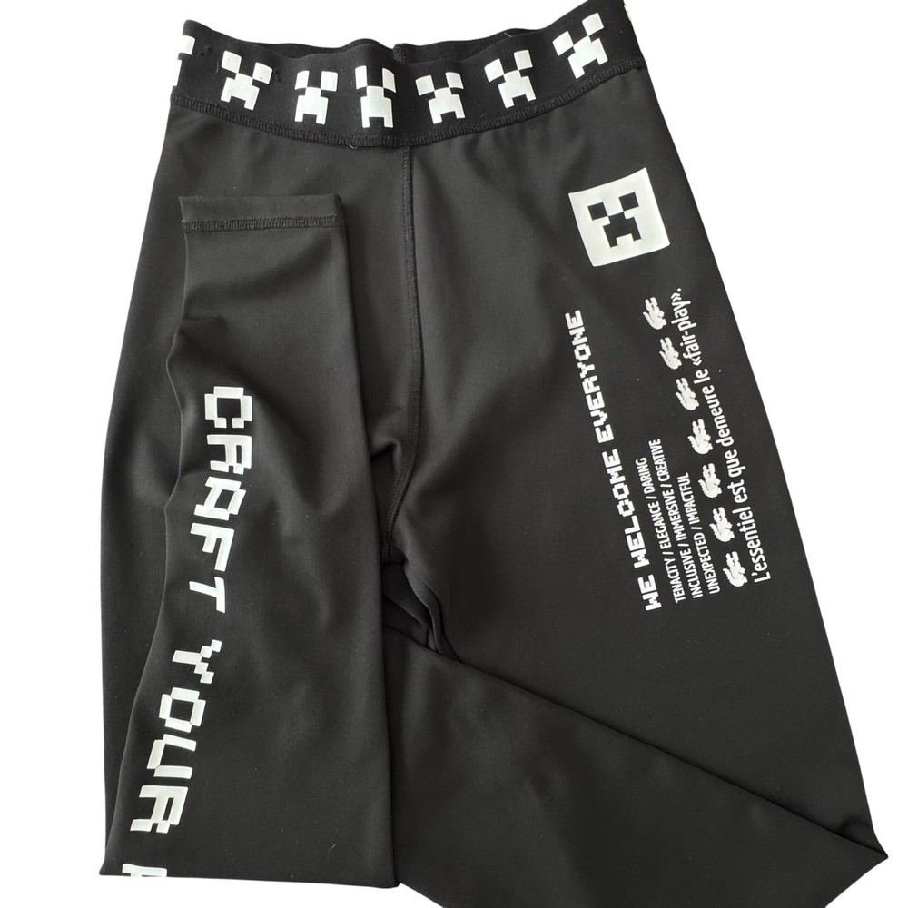 Lacoste x Minecraft 36 XS Black Logo Print